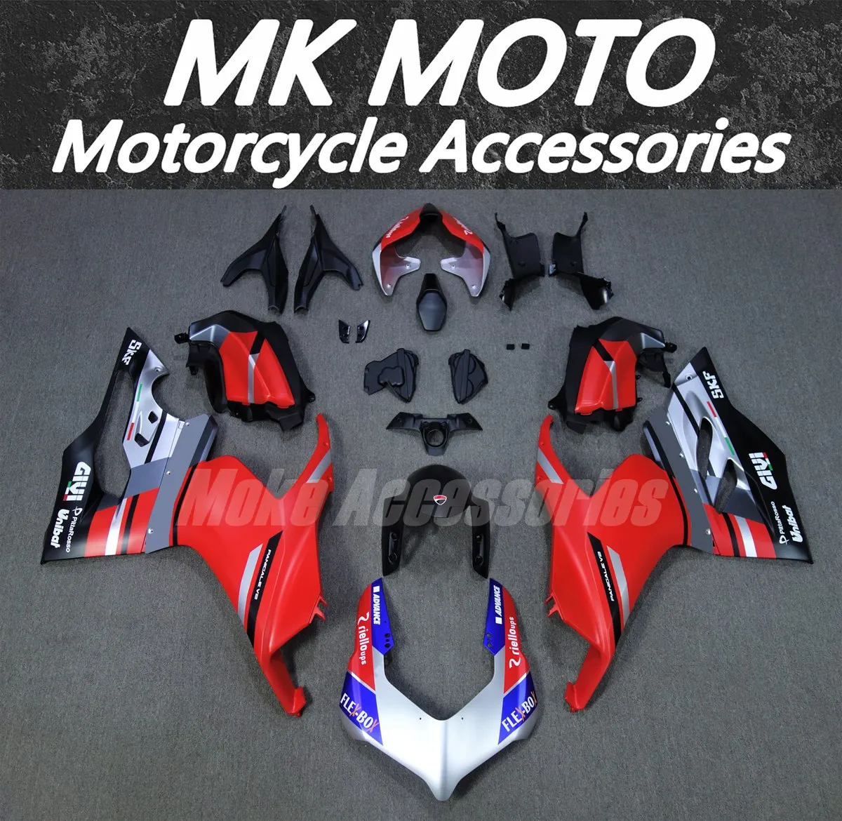 

Fairings Kit Fit For Panigale v2 2020 2021 2022 Bodywork Set 20 21 22 Abs High Quality Injection Matte Red Silver Blue