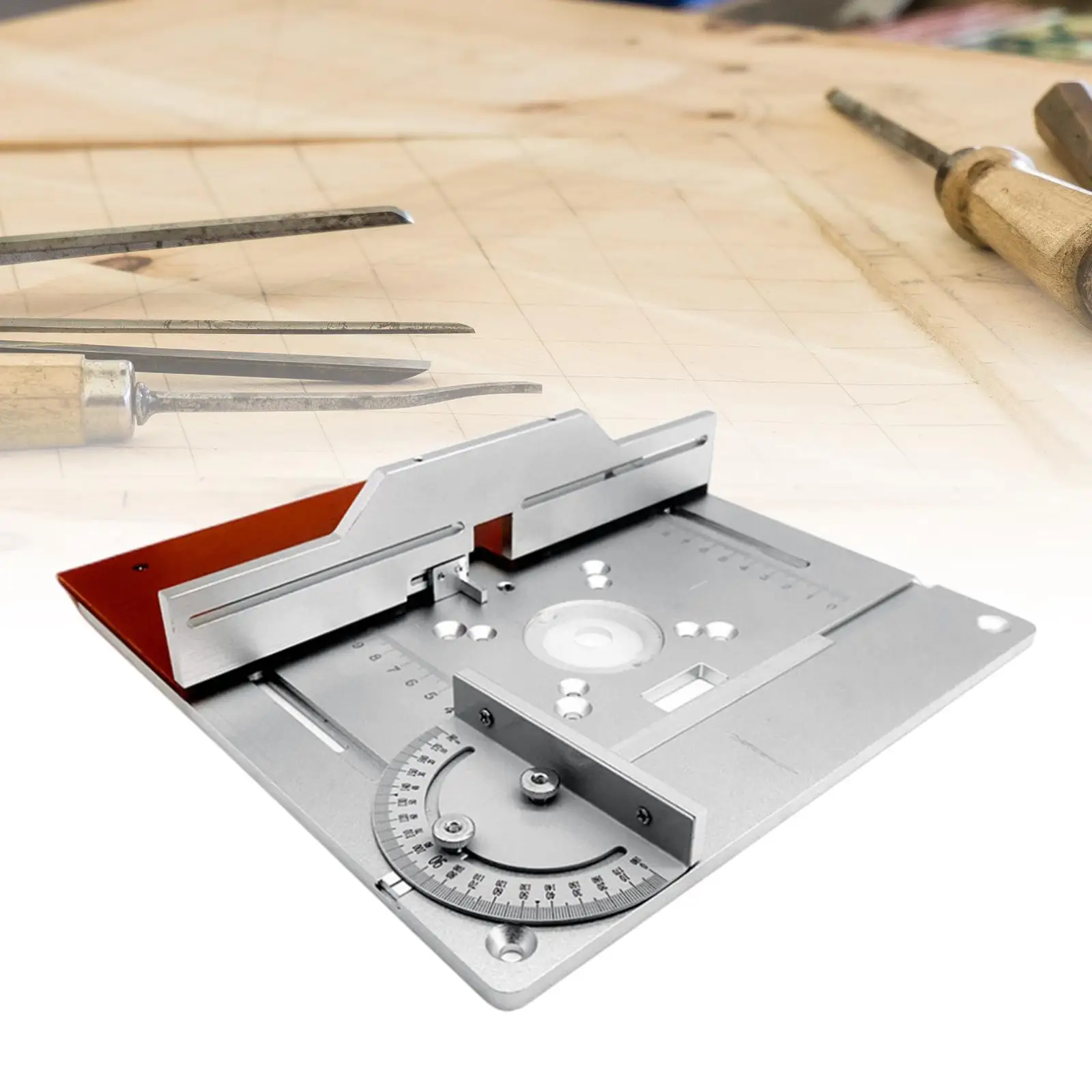 

Aluminium Router Table Insert Tool Fence Sliding Brackets for Woodworking