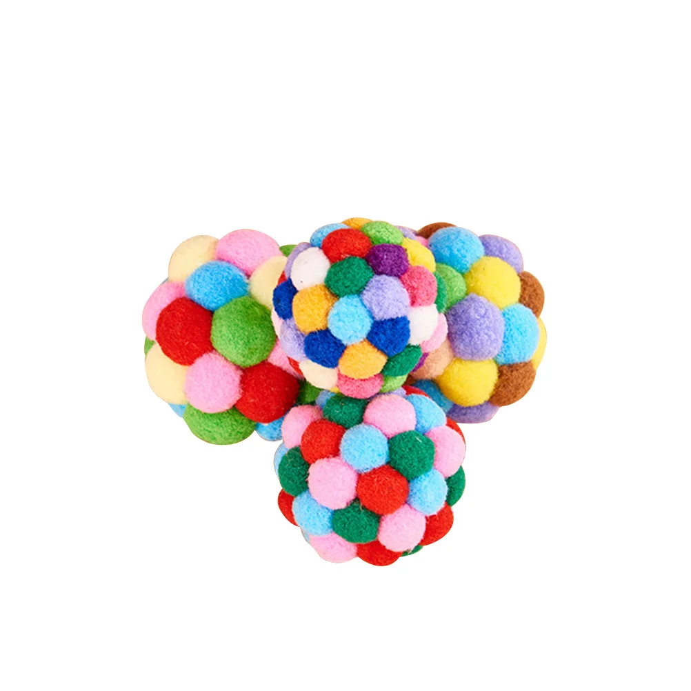 

3Pcs 7cm Interactive Pet Balls Durable Material Exquisite Craft Colorful Design All Ages Cats Teaser Funny Cat Ball