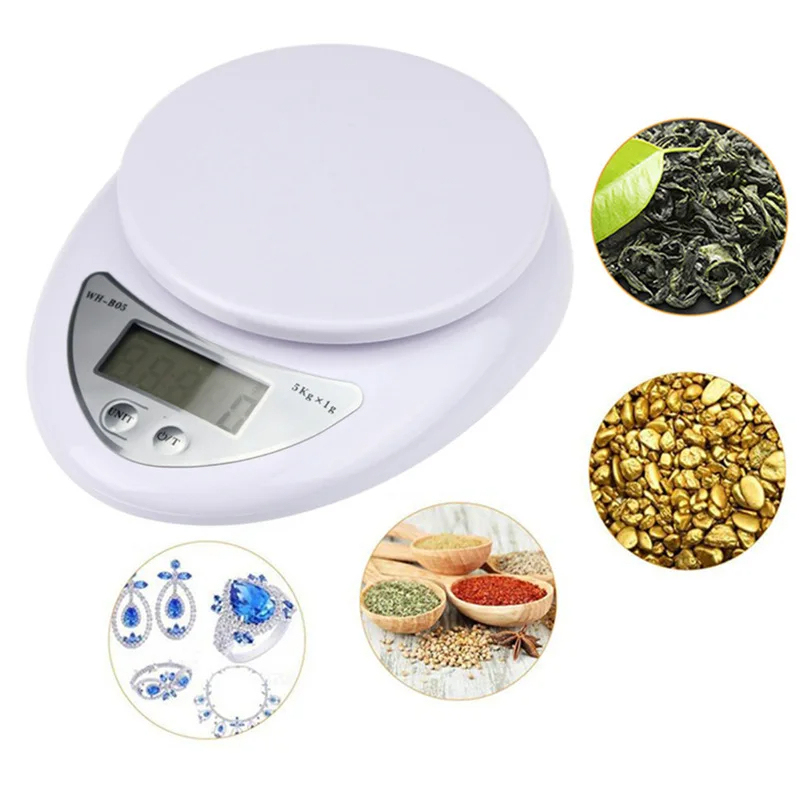 1g/5kg Electronic Scale Portable Digital Scale Food Balance Measuring Weight Kitchen Scales Small Scale Weighing In Grams 