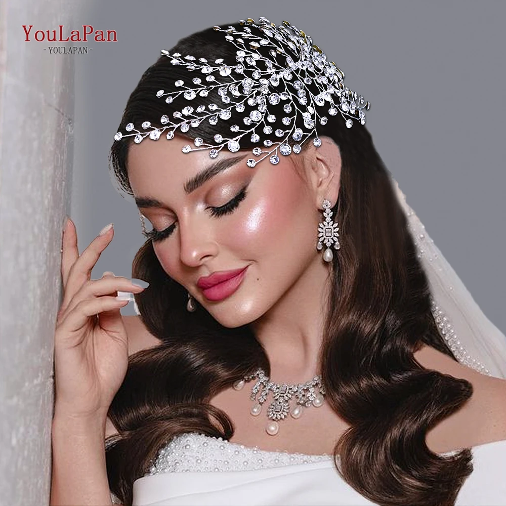 YouLaPan Silver Color Rhinestone Hair Comb Wedding Bridal Hair Accessories Women Trendy Headpiece Handmade Hairwear HP827