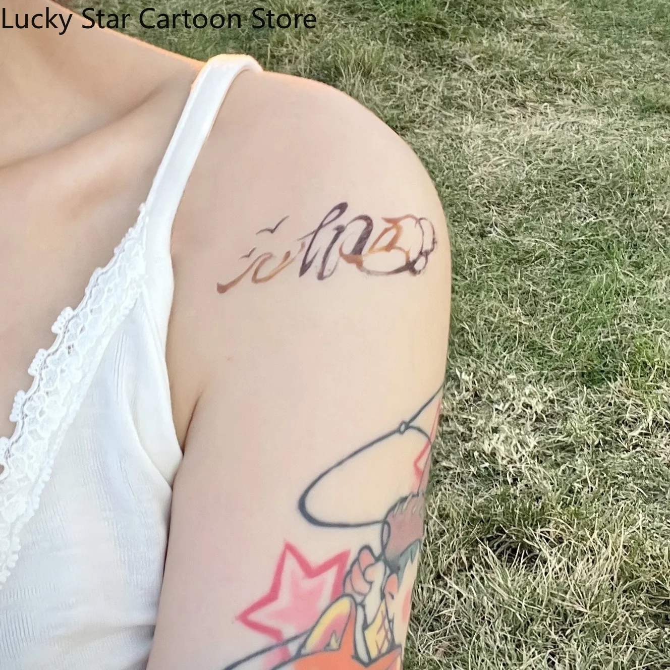 Anime Love and Deepspace Zayne Cosplay Sandbeach Theme Colourful Tattoo Sticker Cartoon Temporary Tattoos Tattooing Halloween