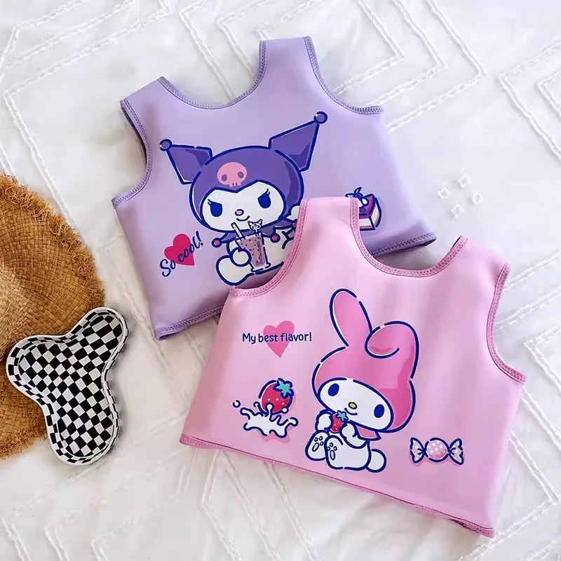 Genuine Children\'S Non Inflatable Buoyancy Tank Tops Baby Beginner Swimsuits Kuromi Hello Kt Swimsuits