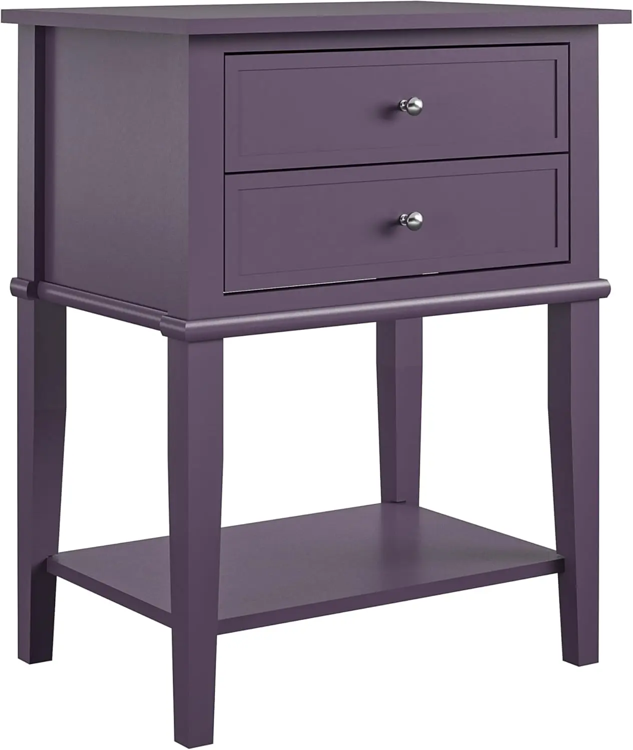 

Home Franklin Accent 2 Drawers, Purple Table Bedroom Furniture Nightstand