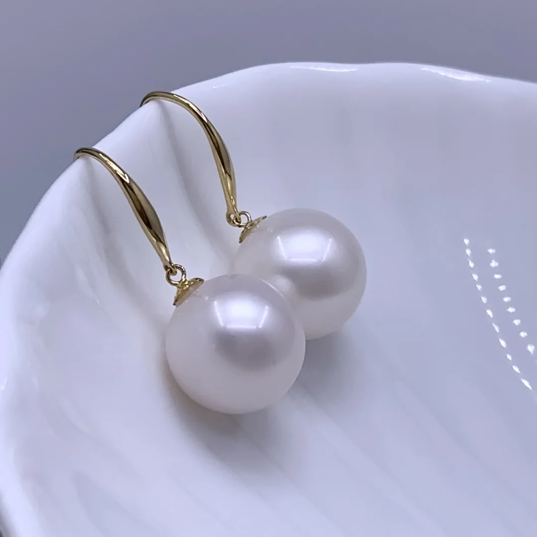 shilovem 18k yellow gold  Natural freshwater pearls Drop Earrings fine Jewelry women trendy anniversary new gift yze1111768zz