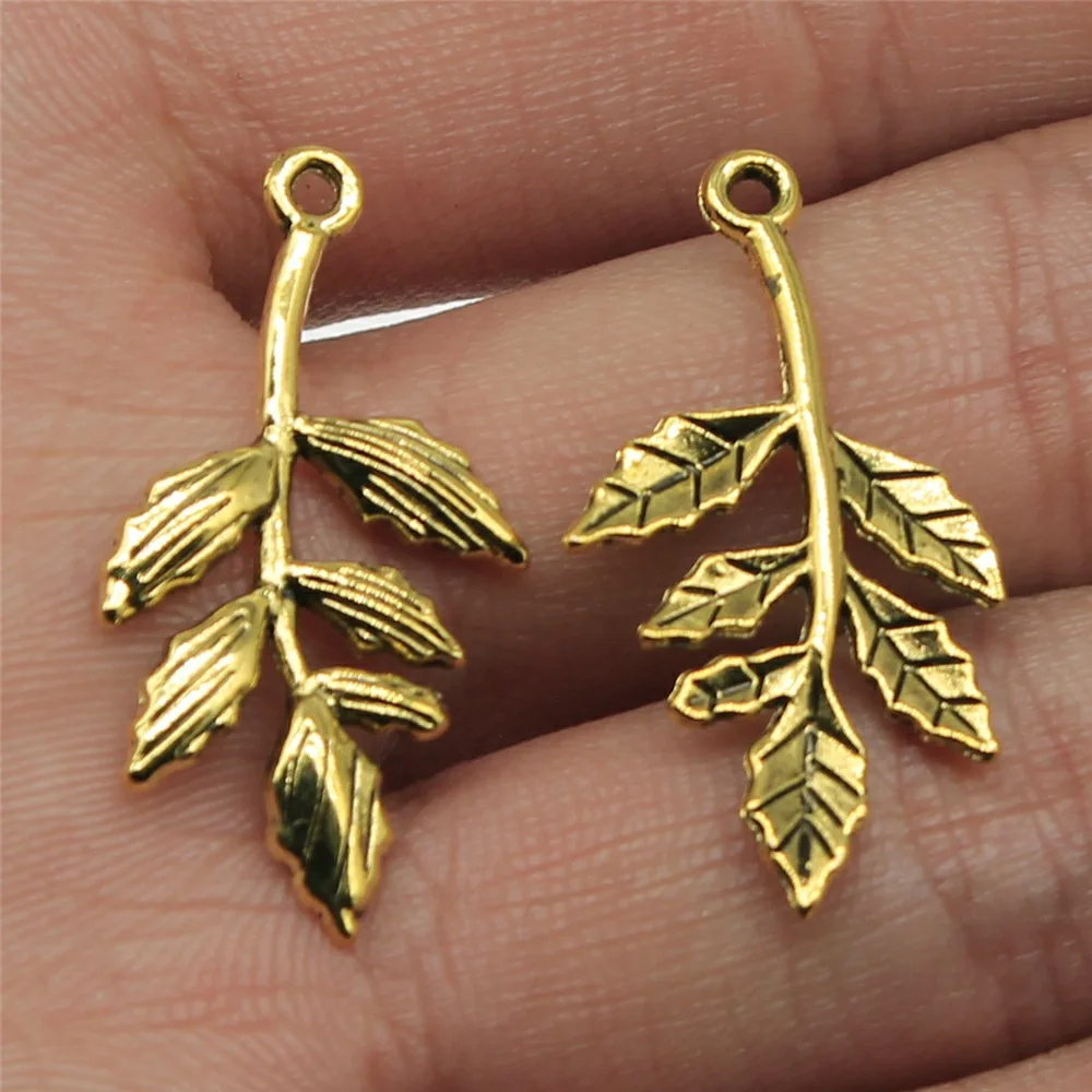 10pcs Flower Branch Charms for Jewelry Making