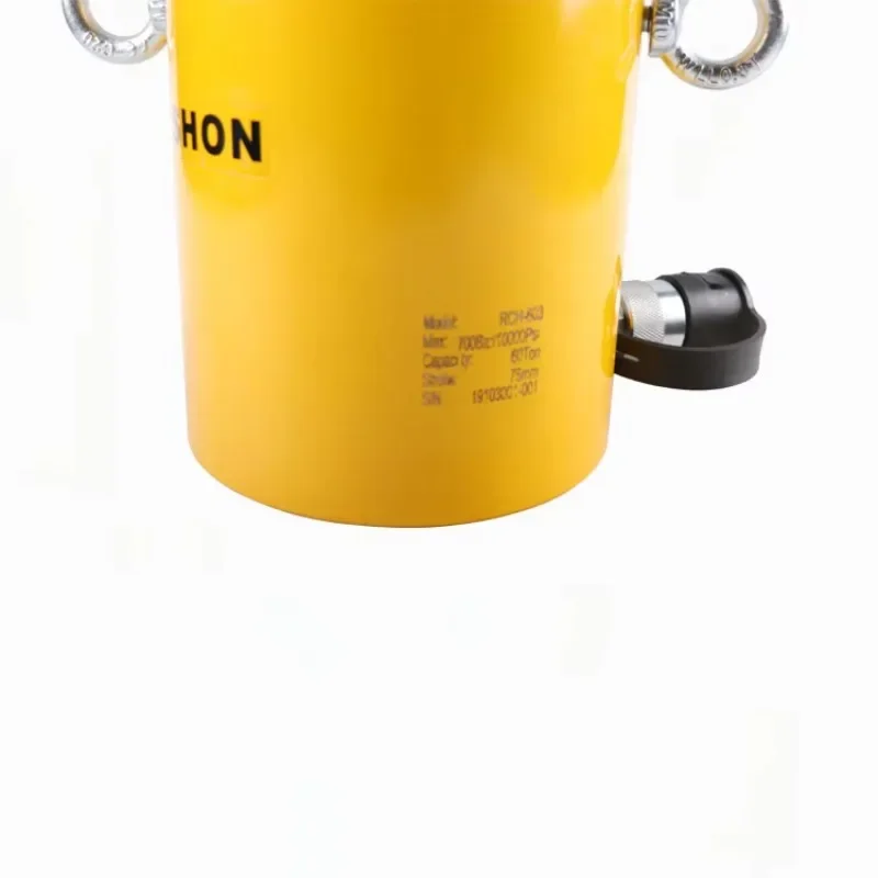 RCH-603 60 Ton Single Acting Spring Return Hollow Plunger Hydraulic Cylinder 700 Bar/10000 psi for Jacks