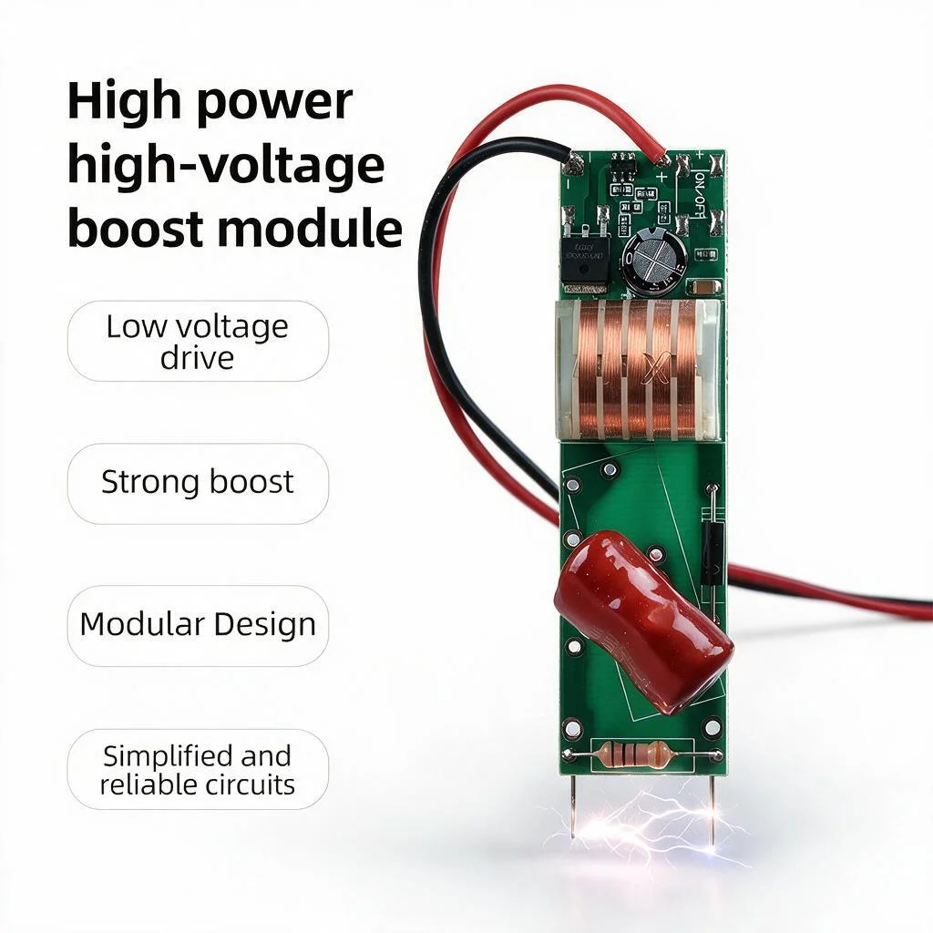 DC 3.7V to 3000V High-Power High-Voltage Module Boost Coil Arc Pulse Electric Mosquito Swatter Boost Board ﻿