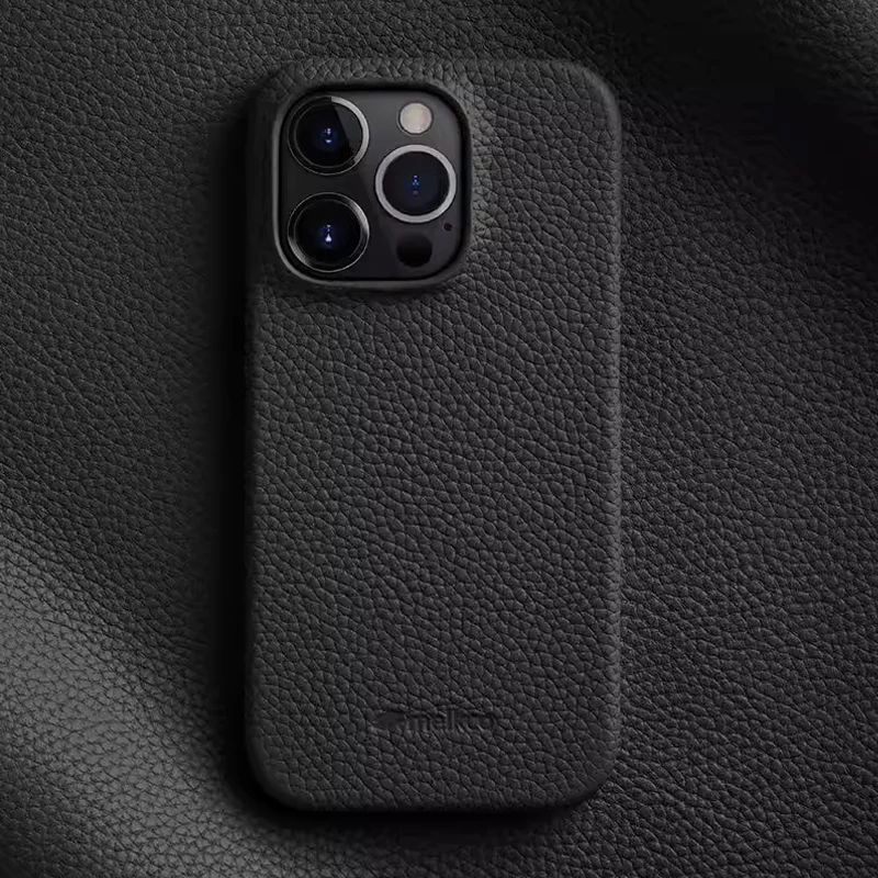 NONE Melkco Für iPhone 17 16 15 Pro Max Fall Luxus Echtes Leder Business Telefon Fällen Abdeckung Für iPhone 11 12 13 14 Pro Max Coque 3