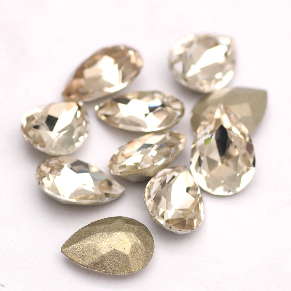 Different Shapes Super Clear 10PCS Rhinestones Glass DIY Accessories Crafts Crystal Jewels Beads For Nail Art Garment Decoration