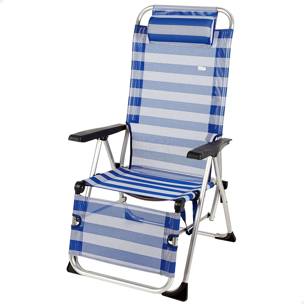 Beach striped c folding lounger chair/Aktive cushion