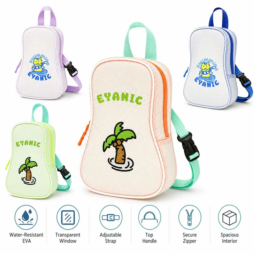 Portable Waterproof Swimming Bag Wet Dry Separation Transparent Window Swim Crossbody Bag Large Capacity Beach Bag