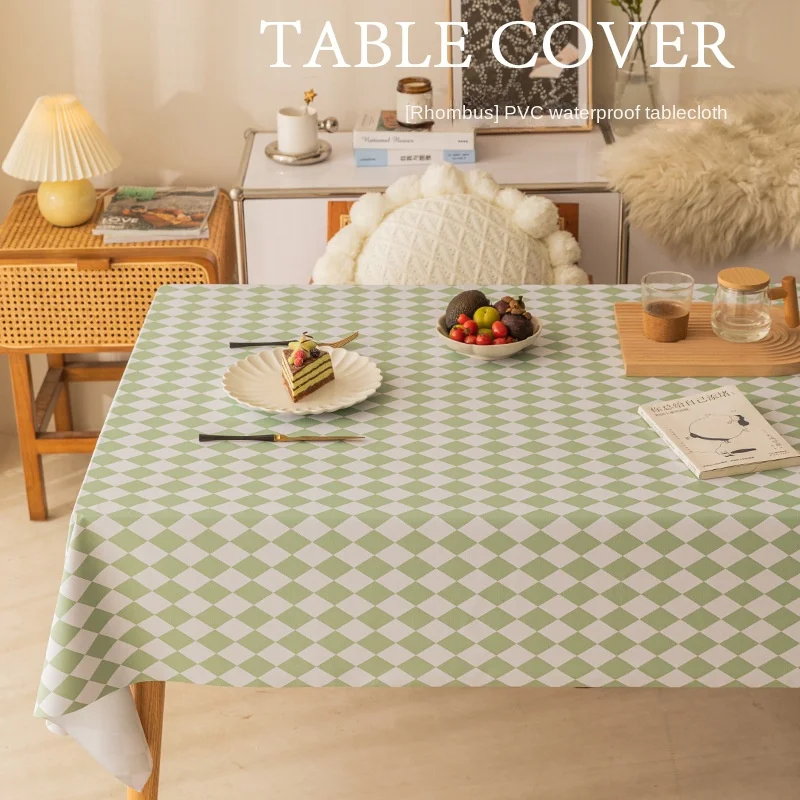 Plaid Waterproof Table Cloth Waterproof Tablecloth Home Nordic Style Rectangular Waterproof Tablecloth Nappe De Table