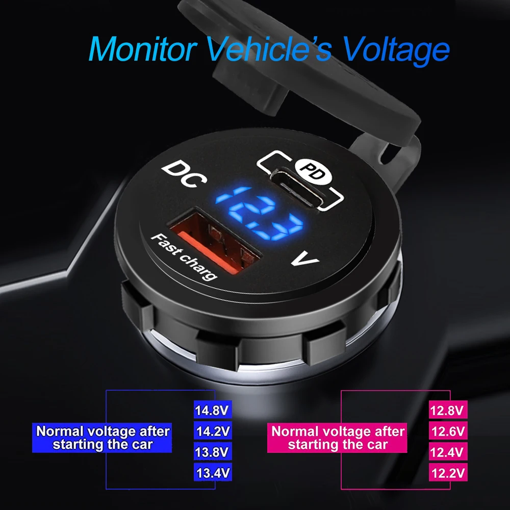 68W 4,2A 12V Dual-USB-Autoladegerät mit Wasserdichtem Panel-Netzadapter für Fahrzeuge, Boote, LKWs und Motorräder – Detail 6
