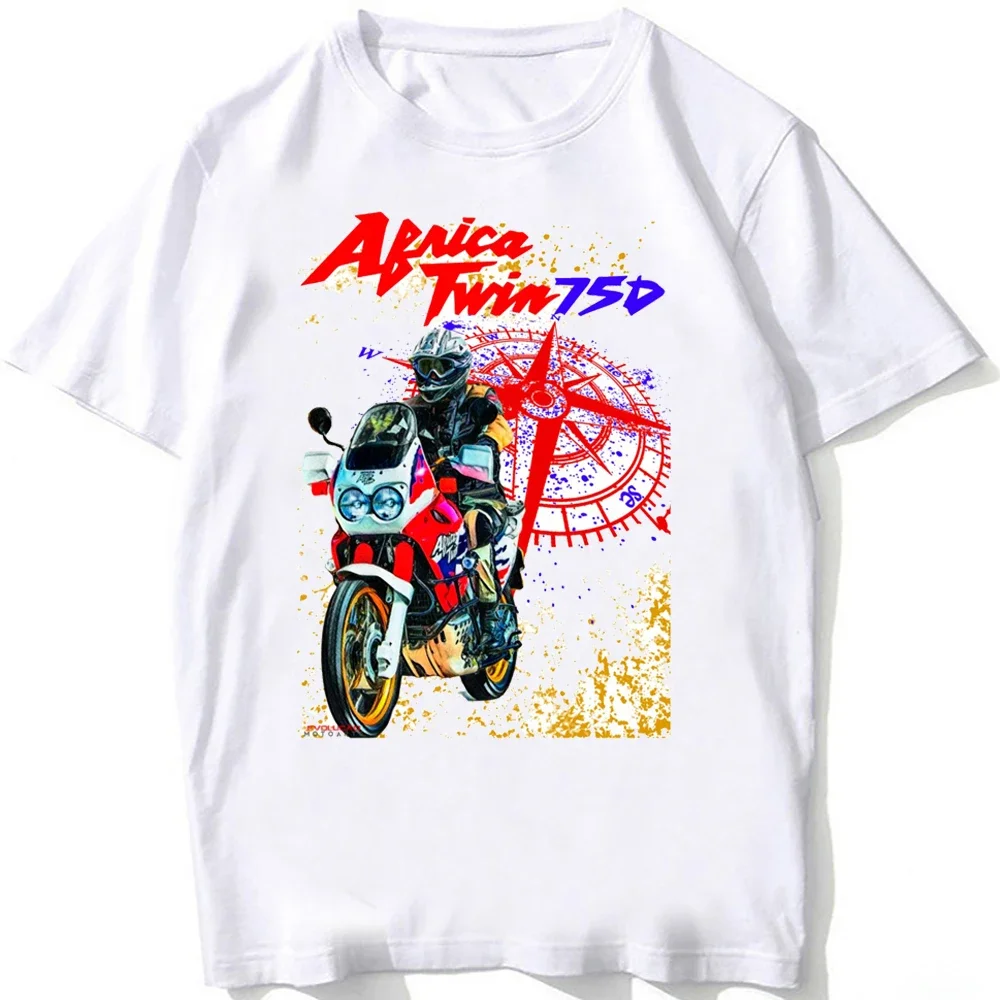 

Africa Twin XRV 750 GS Adventure Motorcycle Riding T-Shirt Men Short Sleeve Mountain Moto Sport T Shirt Hip Hop Boy Casual Tees