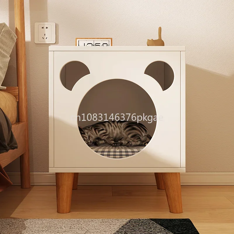 Multifunctional Cat House Cabinet for Bedroom Use Serving As A Creative Cat Shelter Night Stand