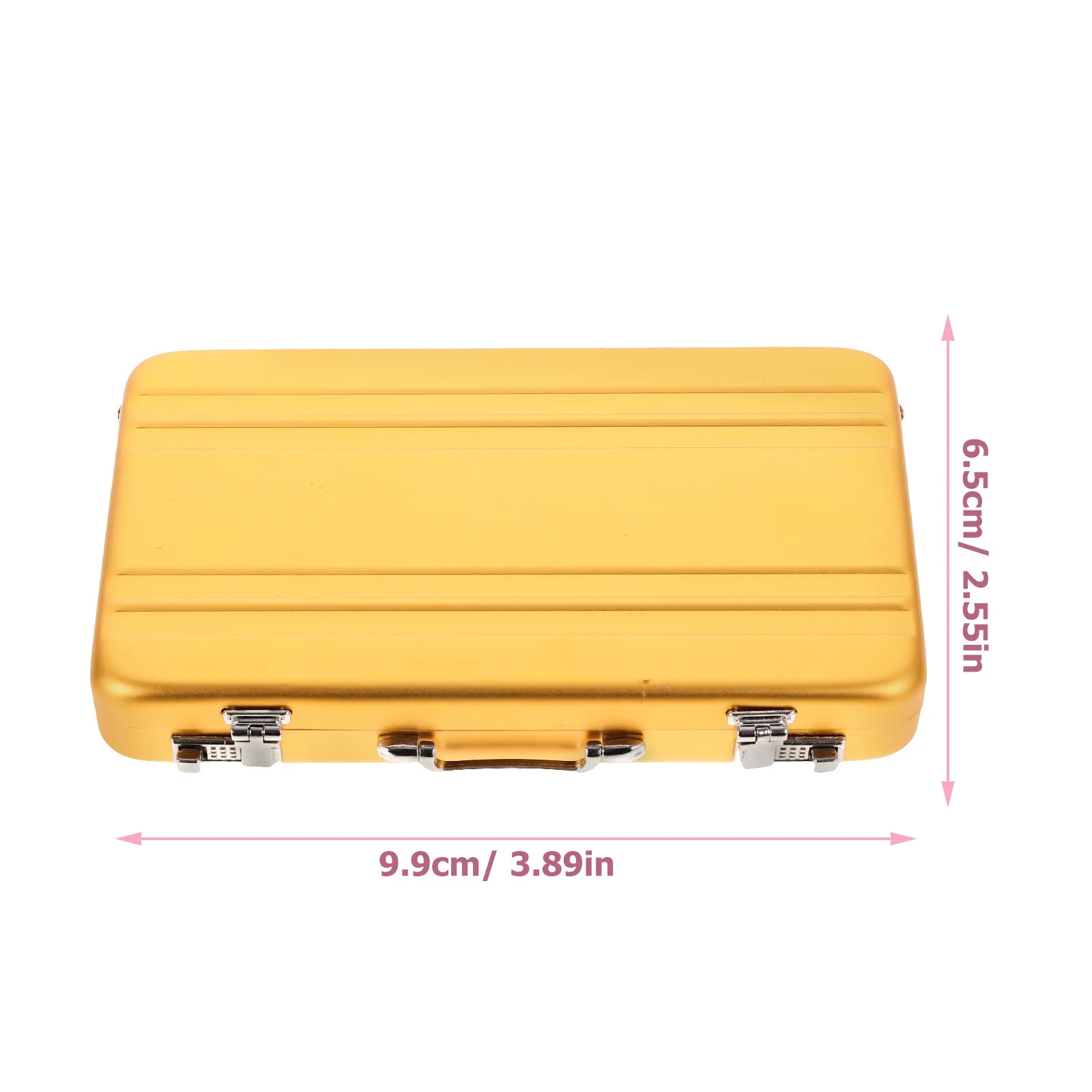 Kotak Kartu Nama Profesional dari Logam, Organizer Kartu Indeks, Wadah Kartu dengan Tutup Aman, Kapasitas Besar, Penyangga Foto Meja, untuk Kantor