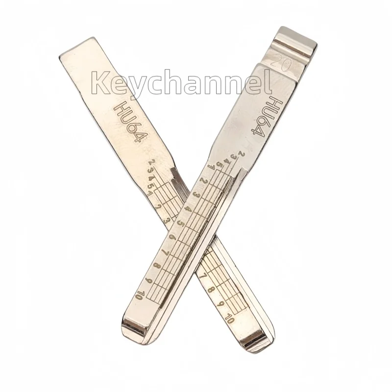 5PCS  HU64 #20 Engraved Line Key Blade Scale Shearing Teeth Cutting Key Blank Clipper Key Blade For Mercedes Benz C E A