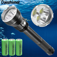 8000LM LED Diving Flashlight 3*XHP70.2 Underwater Waterproof 150 meters Tactic Torch Outdoor Scuba Lantern Dive Lamp camp Light