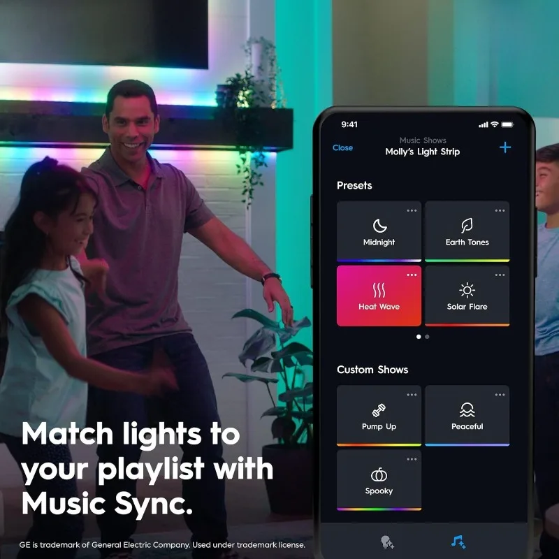 Smart Light Strip with Music Sync, Color Changing WiFi Lights, Indoor Light Strip, Works with Matter, Al