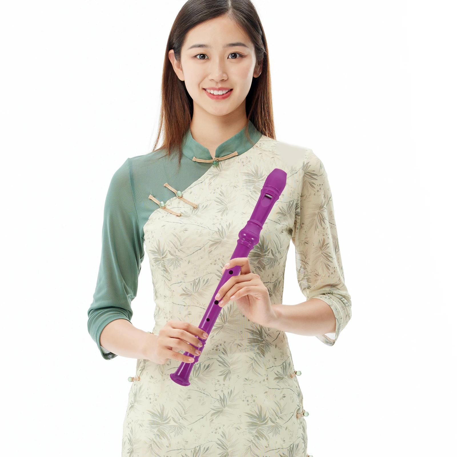 

1 Set 8 Hole Flute For Beginners High Pitch Recorder Instrument Abs Soprano Musical Instrument With Cleaning Rod Storage Bag