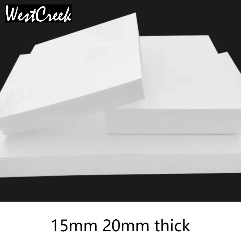 WESTCREEK 15mm 20mm thick PTFE  sheet polytef plate tetrafluoroplate polytef pad ptfe panel ETFE TFE board