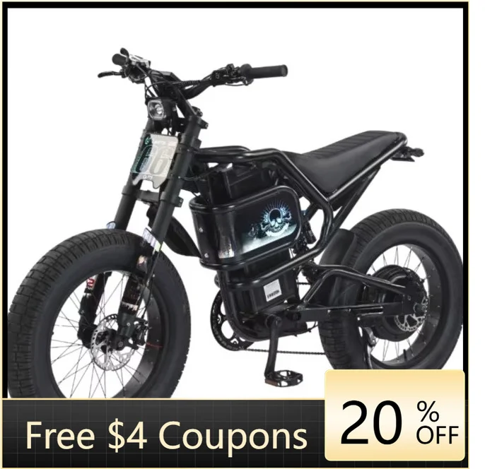 Yzhgb20-Inch retro American retro electric motorcycle 60V 3000W 25AH long-distance electric motorcycle with pedals 70km/h
