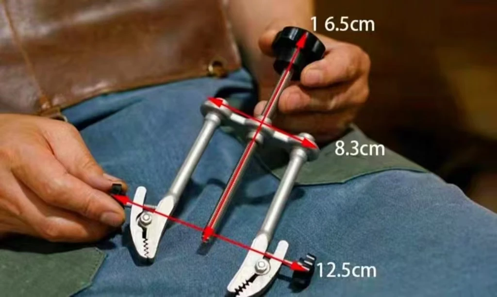 Leather Craft Shoemaker Cobbler Shoes Upper Vamp Hold Fixed Shape Clip Clamp Pliers Tool Adjustable- Knife Cutter Punch Awl