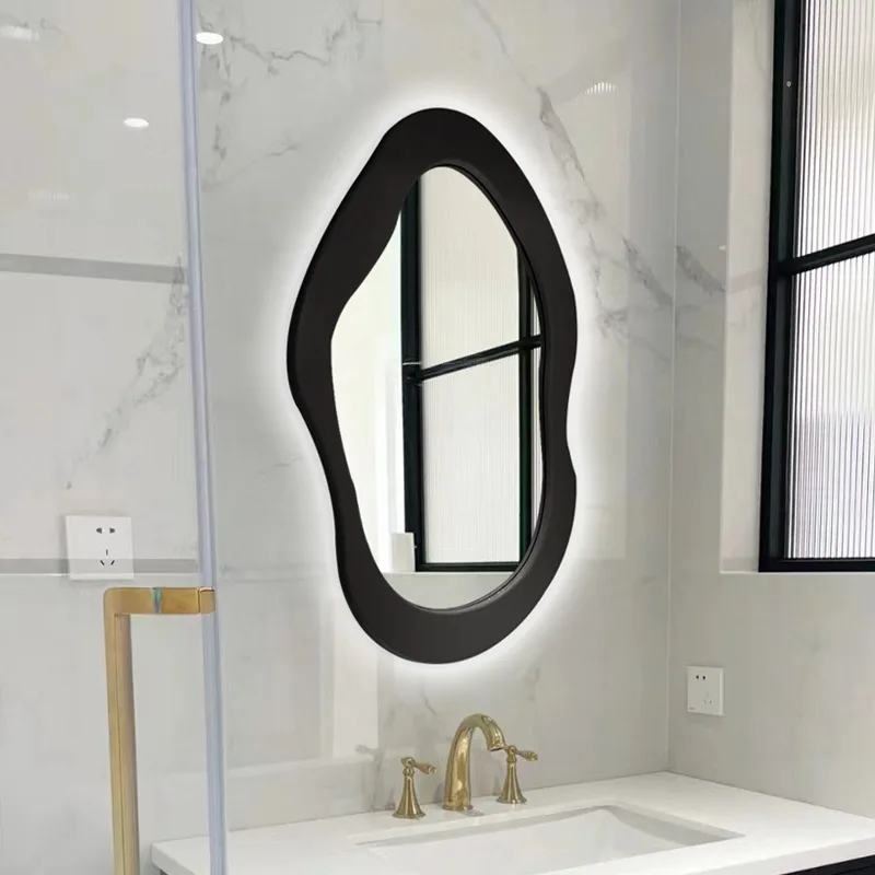 Light Aesthetic Decorative Mirrors Nordic Large Bathroom Wall Decorative Mirrors Round Luxury Decoration Chambre Home Decoration