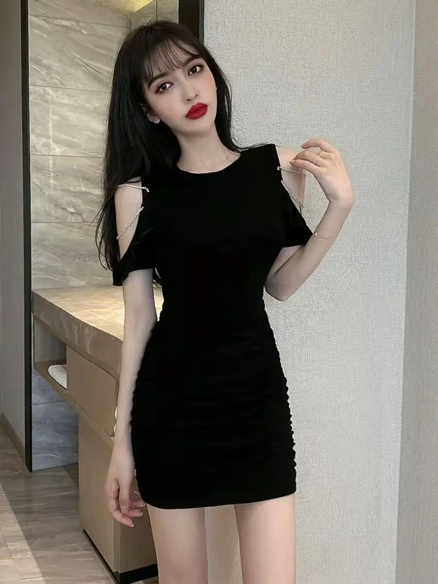 Dresses Womens Dress Disco Summer Modal Halter Neck-Mounted Smocking Flared Mid-Calf Resort Romantic Vacation Lightweight Pure