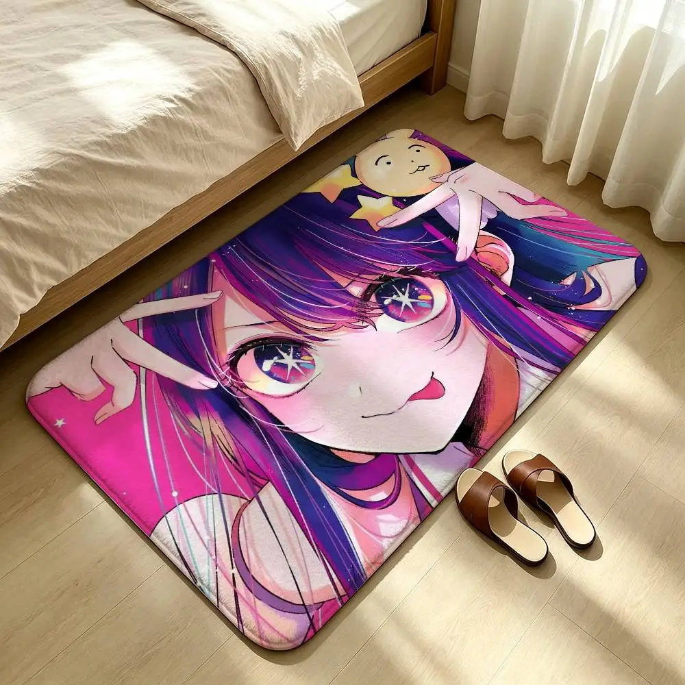 Anime O-Oshi N-No K-Ko Shower Room Absorbent Small Floor Mat Soft Comfortable Decorative Foot Mat