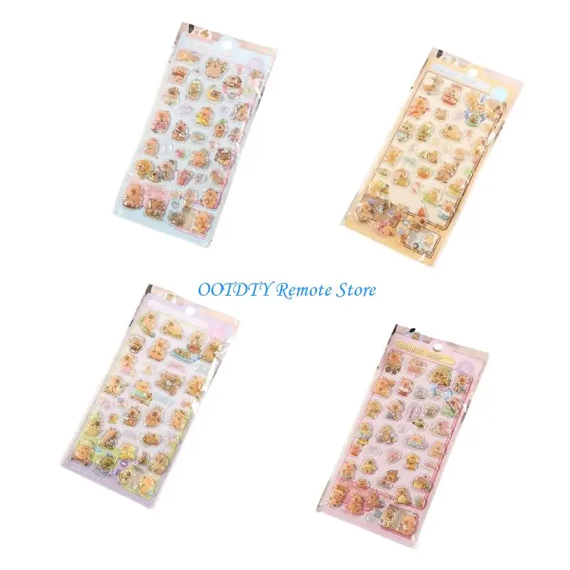 Embossed Animal Sticker Cartoon PVC Resin Sticker For Scrapbooking Notebook