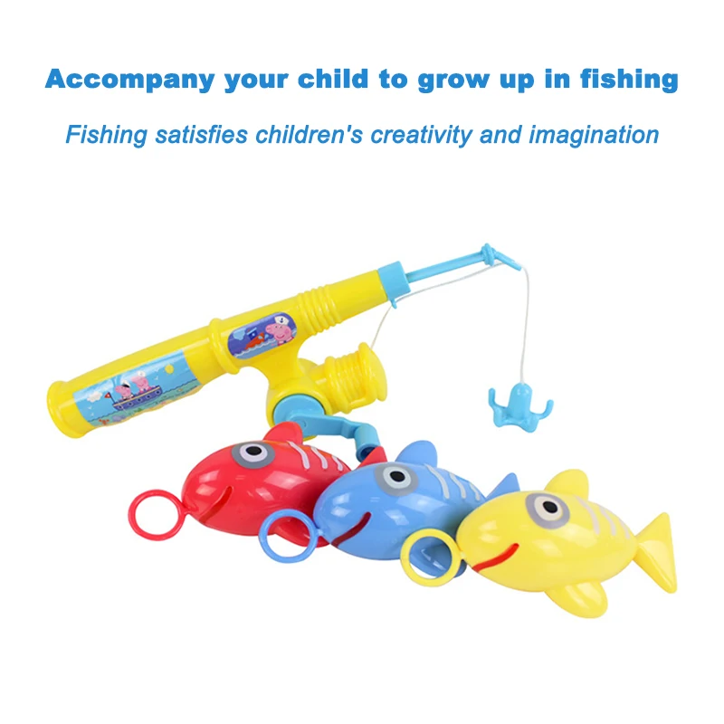 جديد Peppa خنزير لعبة الصيد Playset اللعب منزل اللعب في المياه مضاهاة الصيد رود سمكة صغيرة ألعاب أطفال هدايا عيد ميلاد الاطفال #5