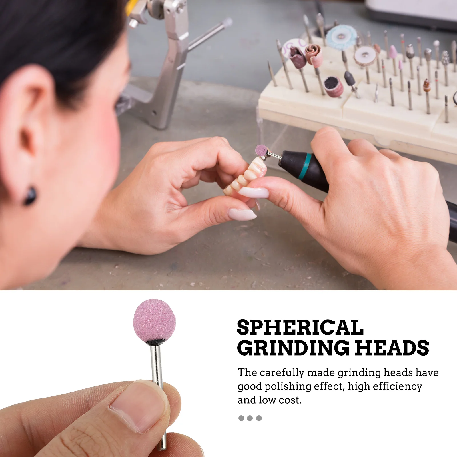 

100pcs Sanding Mini Spherical Polishing Tools For Rust Metal Welding Oxide Abrasive Polishing Heads Removal Wheel Heads