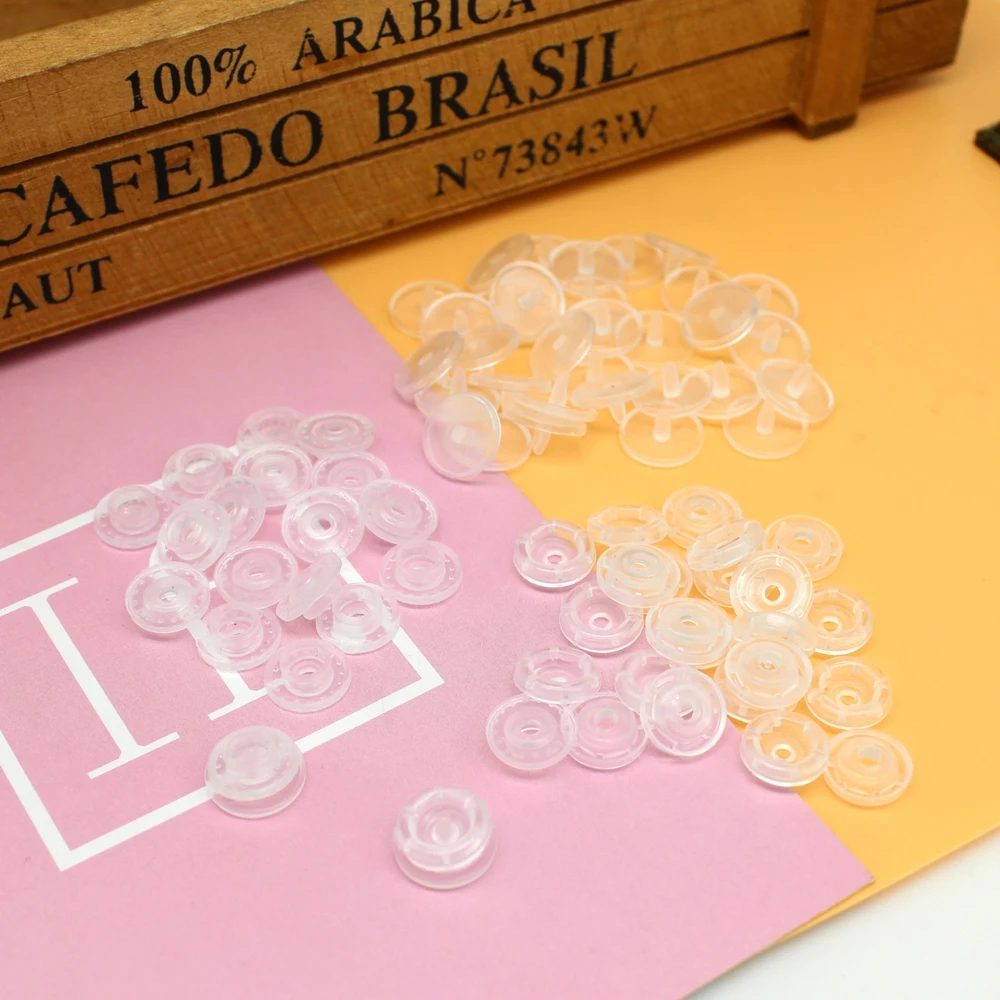 T5 Snap Buttons 100set transparent 12mm Plastic Buttons plastic Snap Fasteners With KAM Button Press Stud Cloth Diaper