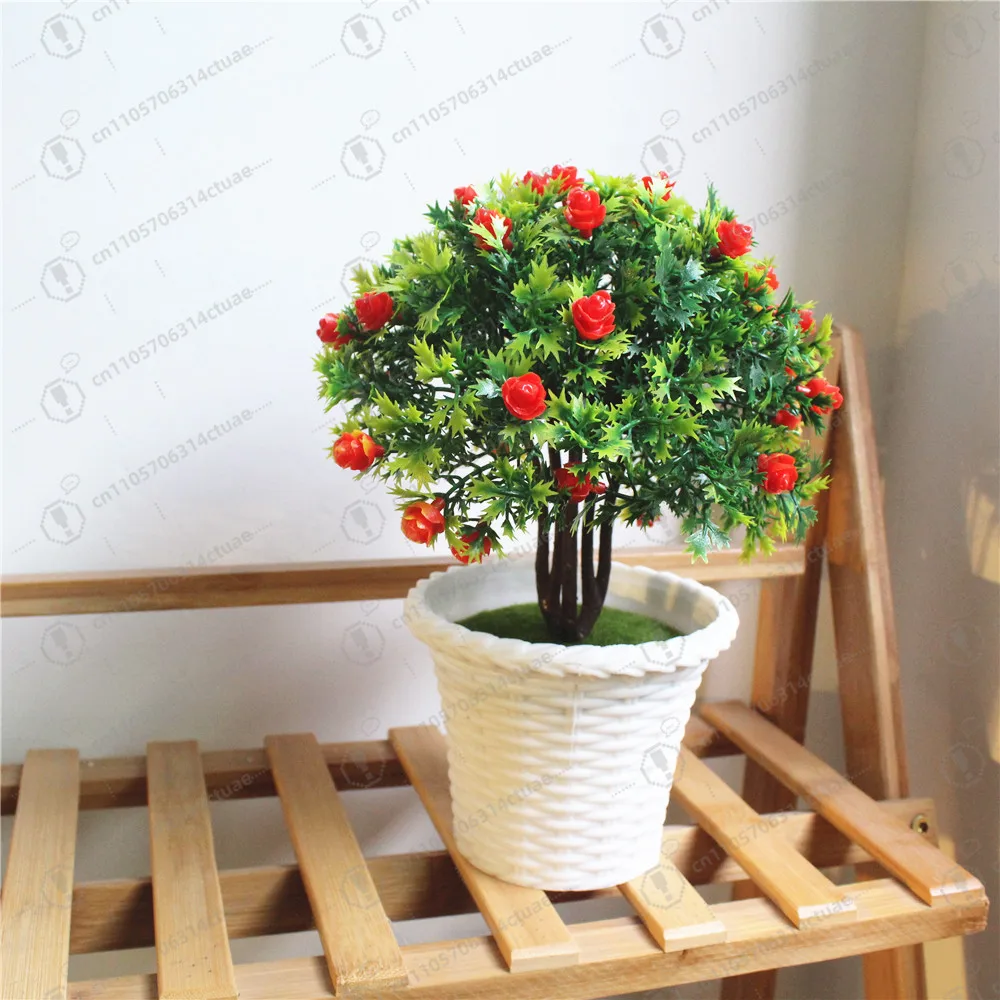 

Mini interior decoration artificial grass potted plant small plastic flower home decoration