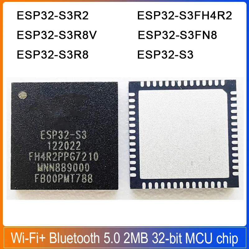 ESP32-S3 ESP32-S3R8 QFN-56 ESP32-S3FN8 ESP32-S3R2 ESP32-S3R8V ESP32-S3FH4R2 ESP32 S3 R2 R8V FH4R ESP32 ESP32-S3FN8 32-bit MCU