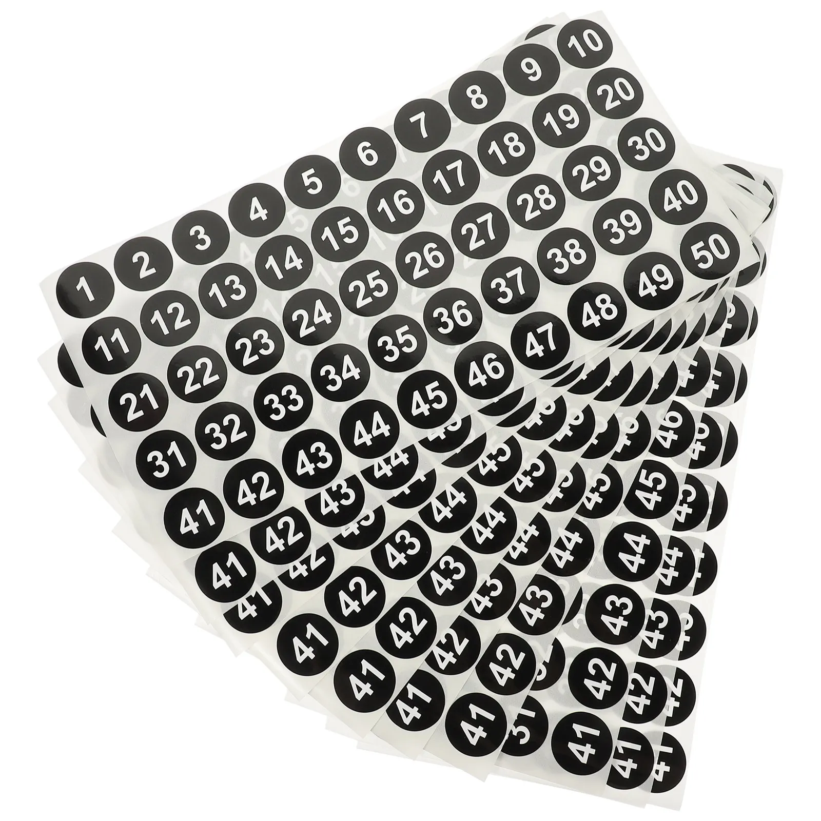 

10 Sheets Number Classification Stickers Easy Peel Self-Adhesive Round Number Labels for Organizing Storage Bottles Jars