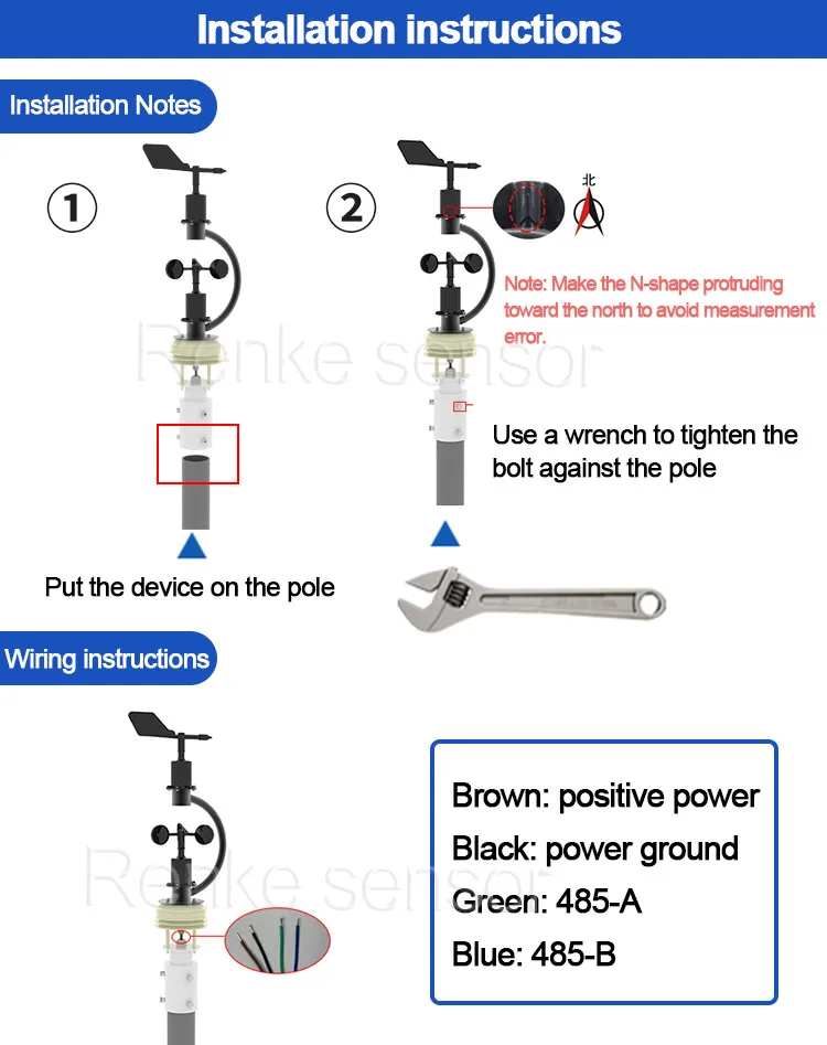แบบพกพาเซ็นเซอร์ลมอัตโนมัติสถานีตรวจอากาศการเกษตร