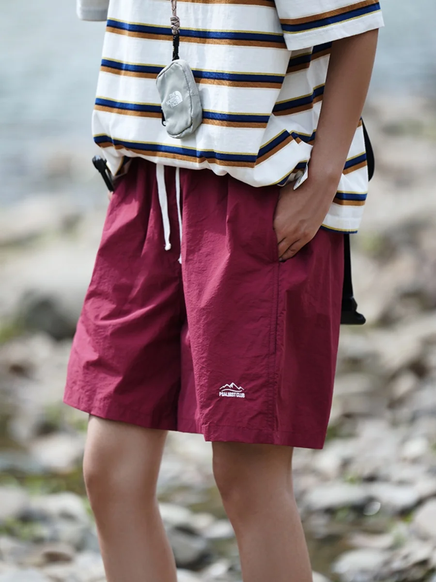 

Летние спортивные брюки-капри свободного кроя для активного отдыха, быстросохнущие, дышащие, с прямыми штанинами, повседневные