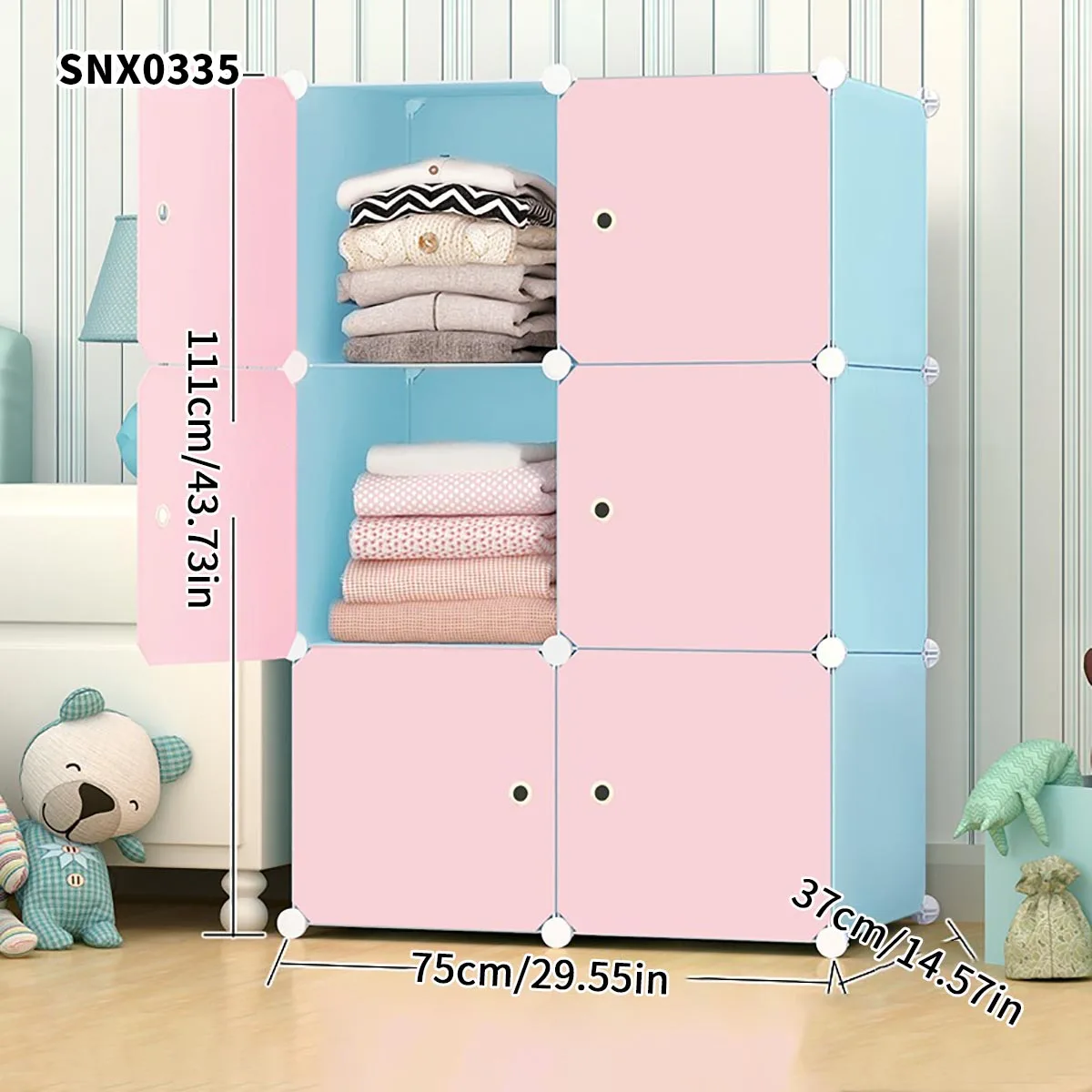 Armario portátil, fácil de montar, dormitorio, puerta individual, mini pequeño, ahorra espacio, pequeño gabinete de almacenamiento