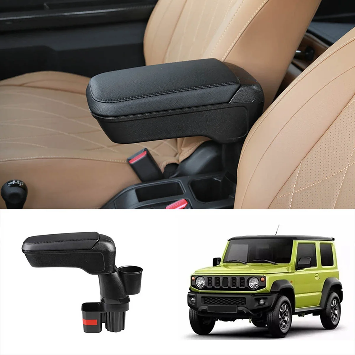 New Central Armrest Box for Jimny 2018-2022 JB64W JB74W Car Storage Box Gear Shift Tray Interior Accessories