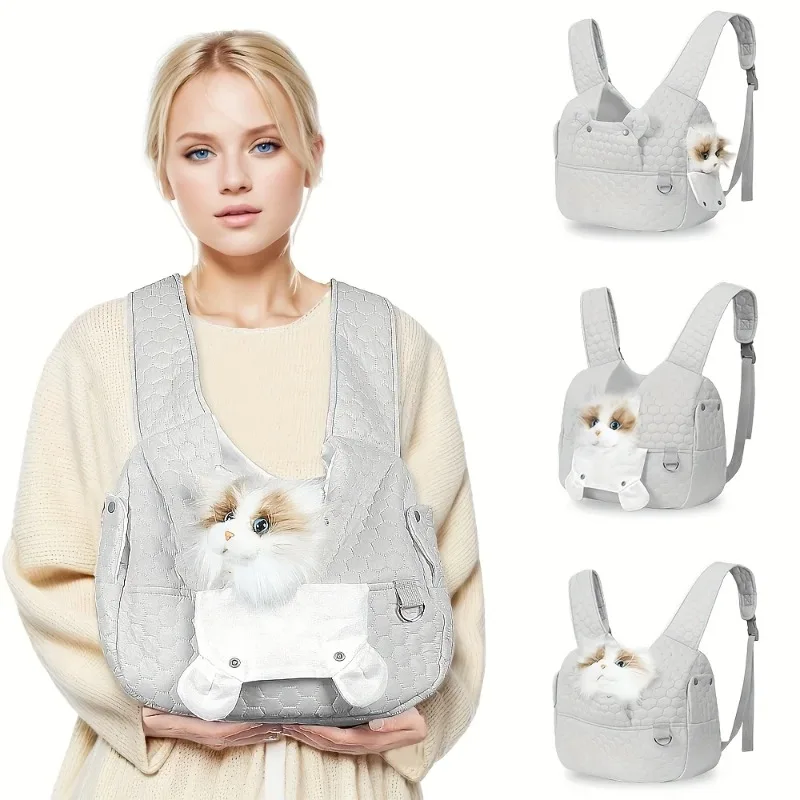 

Cat Harness and Leash Set with Front-Facing Backpack, Escape-Proof Breathable Mesh Carrier for Walking, Hiking, and Travel