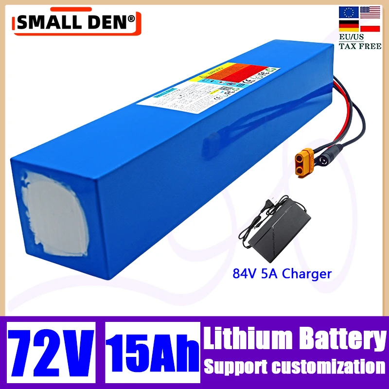 72V 15Ah New 20S3P 1000W-3000W lithium battery pack electric bicycle drum motor electric bicycle battery45A BMS 84V 5A charger