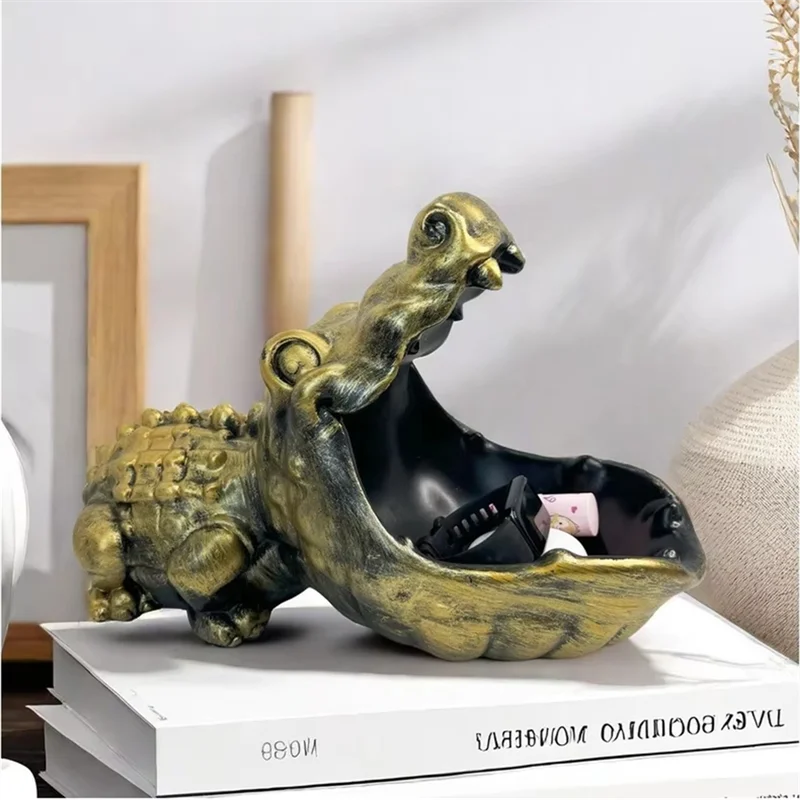 

A70P Crocodile Card And Key Storage Box Unique And Creative Storage Box Storage Box For Home Decor Green