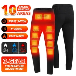 10 Areas Heated Jacket Men Self Heating Vest Women Heated Thermal Underwear Ski USB Electric Heating Clothing Long Johns Winter