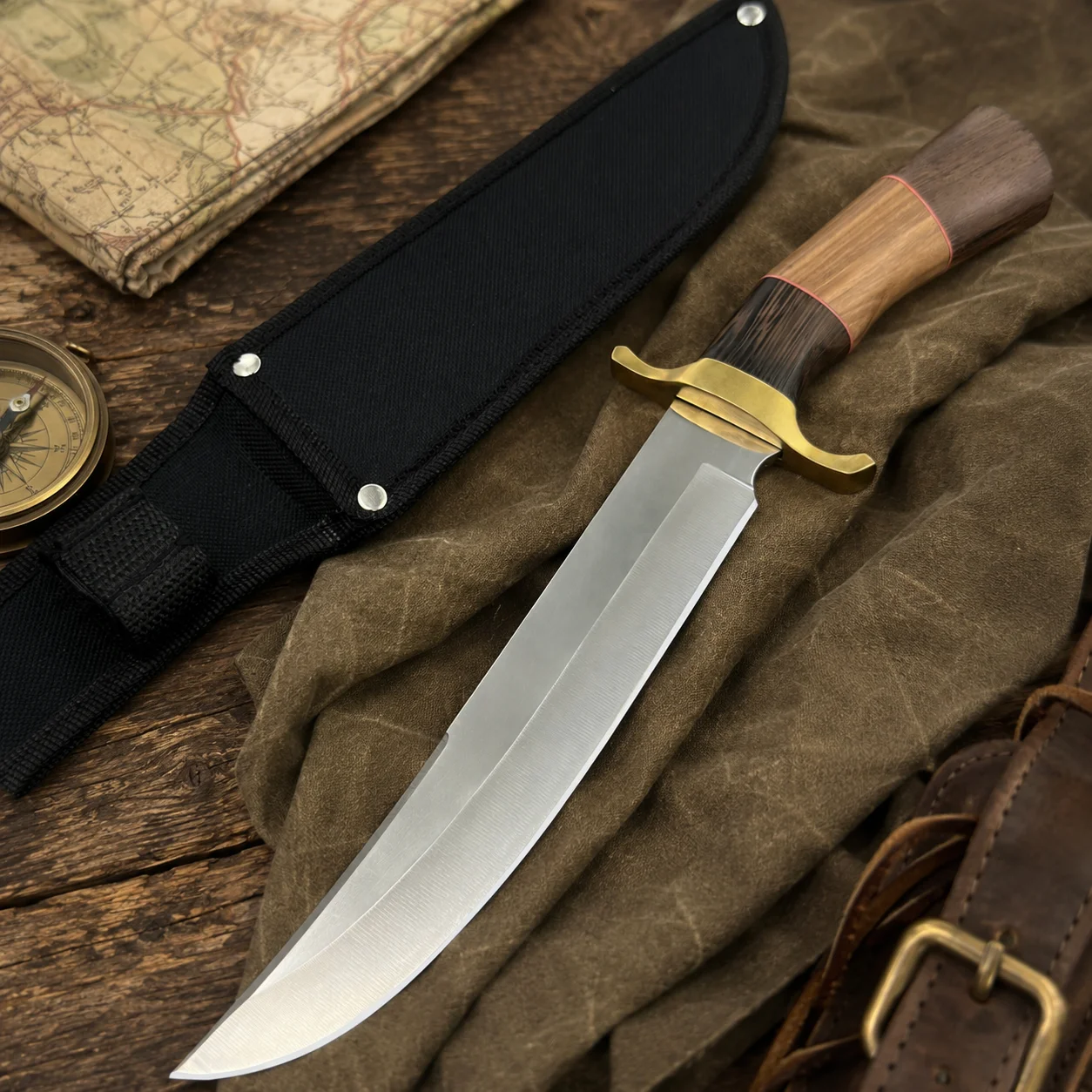Bushcraft Knife Fixed - Pisau Camping Ringan dari Baja Anti