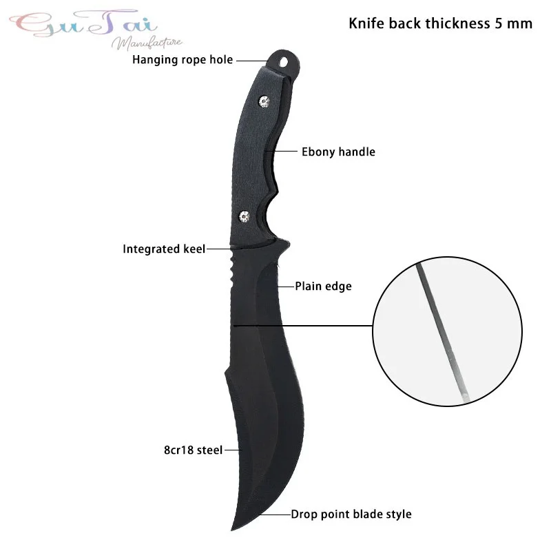 Camping knife hunting knives fixed blade knife fixed blade tactical knife Fixed blade men\'s tactical knife bushcraft knives