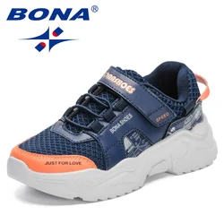BONA New Designers For Boys Girls Breathable Sneakers Kids Brand Sport Shoes Children Fashion Comfortable Jogging Shoes