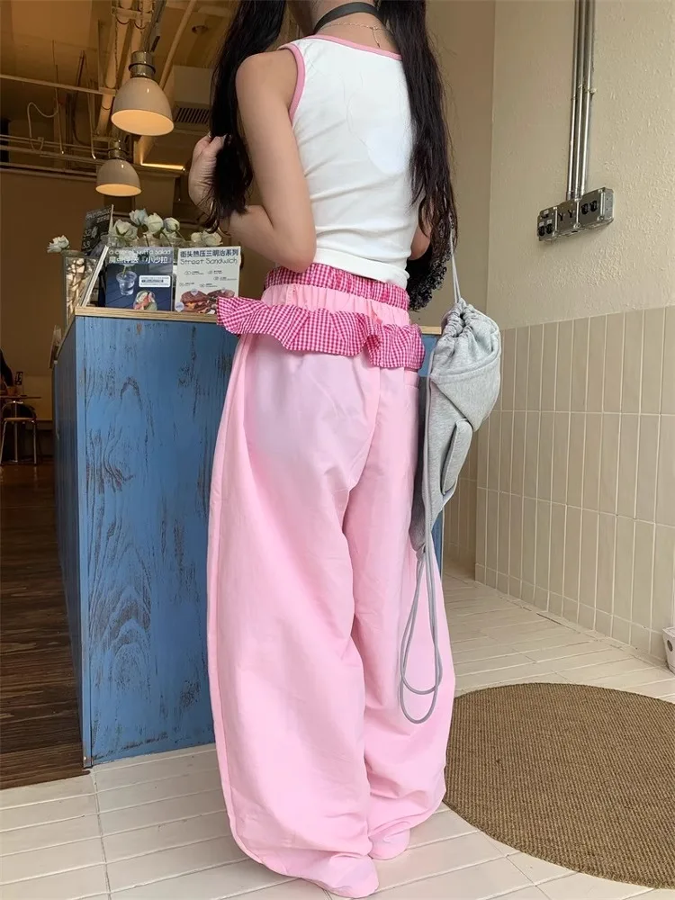 アメリカンハイストリートスパイシーガールナイフルーズ軽量カジュアルパラトルーパーパンツ女性夏ジャズダンススポーツパンツ